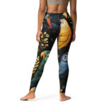 Tropical Whisper Yoga Leggings - Parrot Conversations - Image 2