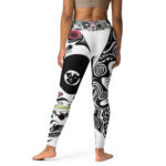 Cosmic Doodle Yoga Leggings - Zen Doodle Design - Image 2