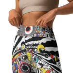 Psychedelic Swirl Doodle Yoga Leggings - Eye of Imagination - Image 3