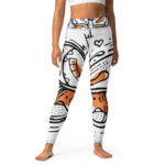 Nature's Doodle Yoga Leggings - Serene Flutter
