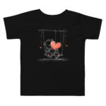 Adventurous Teddy on Heart Swing Fun Tee for Children - Image 2