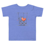 Adventurous Teddy on Heart Swing Fun Tee for Children - Image 3