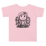 Joyful Scribble Doodle T-Shirt Happy Go Lucky - Image 3