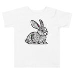 Serene Garden Rabbit Doodle Exploration Tee - Image 4