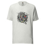 Abstract Line Art T-Shirt with Colourful Intricacies - Image 5