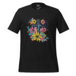Springtime Faith Cross Tee - Whimsical Floral Doodle - Image 2