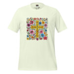 Radiant Garden Cross Tee - Blossoming Doodle Artwork - Image 6