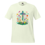 Easter Bloom Cross Tee - Lively Floral Doodle Ensemble - Image 6