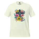 Springtime Faith Cross Tee - Whimsical Floral Doodle - Image 6
