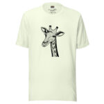 Abstract Giraffe Pattern Illusion Art Tee - Image 7