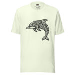 Oceanic Elegance T-Shirt - Leaping Dolphin - Image 6