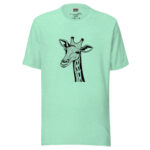 Abstract Giraffe Pattern Illusion Art Tee - Image 5