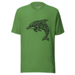 Oceanic Elegance T-Shirt - Leaping Dolphin - Image 2