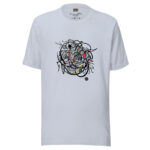 Abstract Line Art T-Shirt with Colourful Intricacies - Image 2