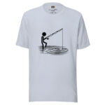 Angler's Sketch Collection T-Shirt - Calm Waters Doodle - Image 4