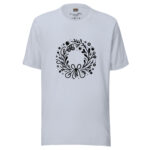 Holiday Wreath T-Shirt - Enchanted Botanical Doodle - Image 4