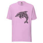 Oceanic Elegance T-Shirt - Leaping Dolphin - Image 4