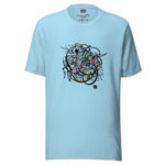 Abstract Line Art T-Shirt with Colourful Intricacies - Image 3