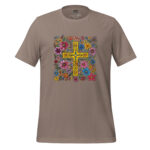 Radiant Garden Cross Tee - Blossoming Doodle Artwork - Image 3