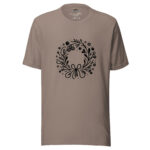 Holiday Wreath T-Shirt - Enchanted Botanical Doodle - Image 2