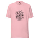 Whispers of Nature T-Shirt - Blooming Doodle Artistry - Image 2