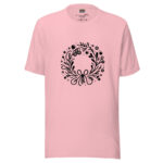 Holiday Wreath T-Shirt - Enchanted Botanical Doodle - Image 3