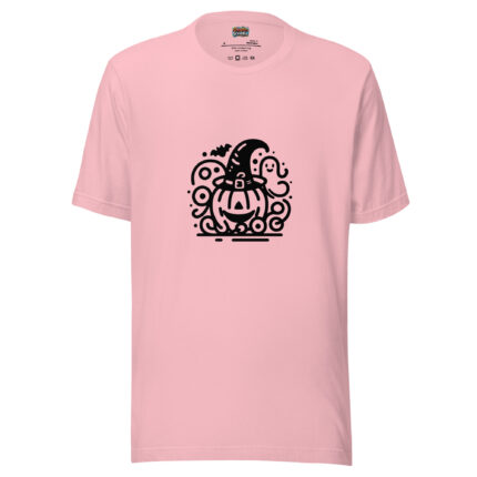 Pumpkin Hat T-Shirt - Ghostly Gourd Doodle