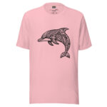 Oceanic Elegance T-Shirt - Leaping Dolphin - Image 5