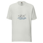 Playful Fish Chasing Freedom Scribble Art Tee - Image 5