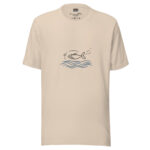 Playful Fish Chasing Freedom Scribble Art Tee - Image 4