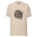 Abstract Line Art T-Shirt with Colourful Intricacies - Image 4