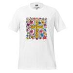 Radiant Garden Cross Tee - Blossoming Doodle Artwork - Image 7