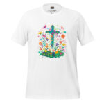 Easter Bloom Cross Tee - Lively Floral Doodle Ensemble - Image 7