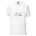Playful Fish Chasing Freedom Scribble Art Tee - Image 7
