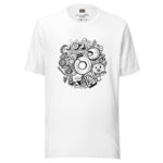 Whirlpool of Whimsy T-Shirt: Spiraling Doodle Delight - Image 7