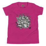 Whimsical Creature Cluster Doodle – Imagination Unleashed Tee - Image 5
