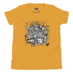 Whimsical Creature Cluster Doodle – Imagination Unleashed Tee - Image 7