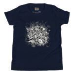 Whimsical Creature Cluster Doodle – Imagination Unleashed Tee - Image 3