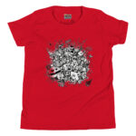 Whimsical Creature Cluster Doodle – Imagination Unleashed Tee - Image 4