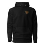 Friar Burgs EST. 2023 Small Front Logo Hoodie - Subtle Monk & Burger Emblem Apparel - Image 2