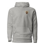 Friar Burgs EST. 2023 Small Front Logo Hoodie - Subtle Monk & Burger Emblem Apparel - Image 4