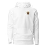 Friar Burgs EST. 2023 Small Front Logo Hoodie - Subtle Monk & Burger Emblem Apparel - Image 6