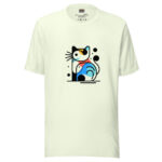 Colourful Cat Doodle Art T-Shirt - Image 6