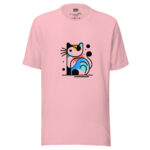 Colourful Cat Doodle Art T-Shirt - Image 3