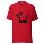 Happy Dog Doodle Art T-Shirt - Image 3