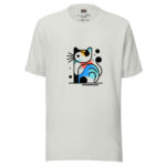 Colourful Cat Doodle Art T-Shirt - Image 5