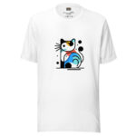 Colourful Cat Doodle Art T-Shirt - Image 7