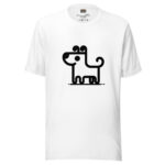 Happy Dog Doodle Art T-Shirt - Image 7