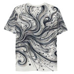 Scribble Diffusion Bold Abstract Doodle All-Over Print T-Shirt - Image 2