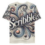 Scribble Diffusion Retro Elegance Abstract Doodle T-Shirt - Image 2